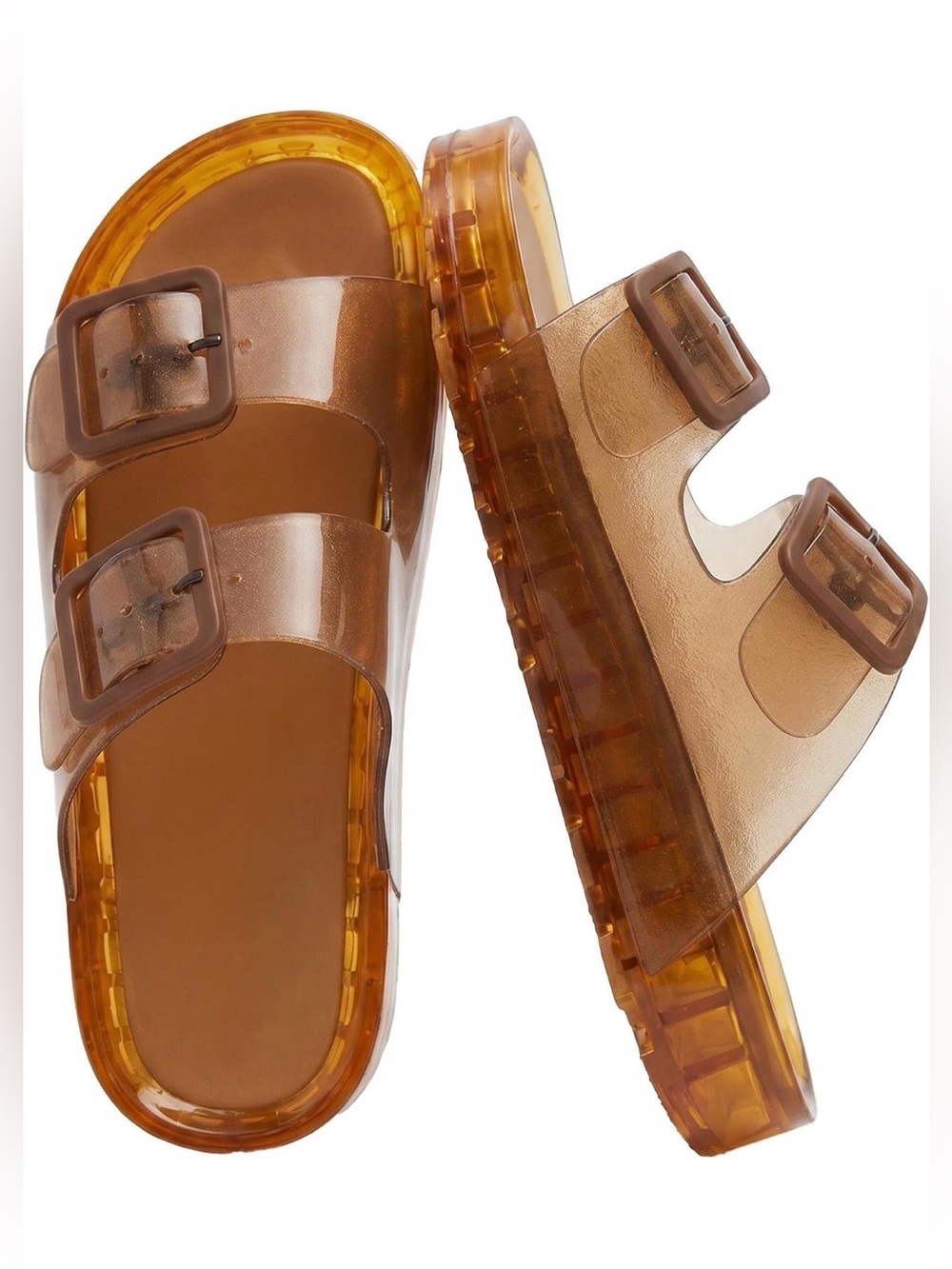 NWT Jelly Buckle Platform Sandal Slides Size 7